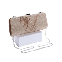2021 factory price women bling evening bags weave patchwork dinner bags party chain shoulder bags drop shipping
