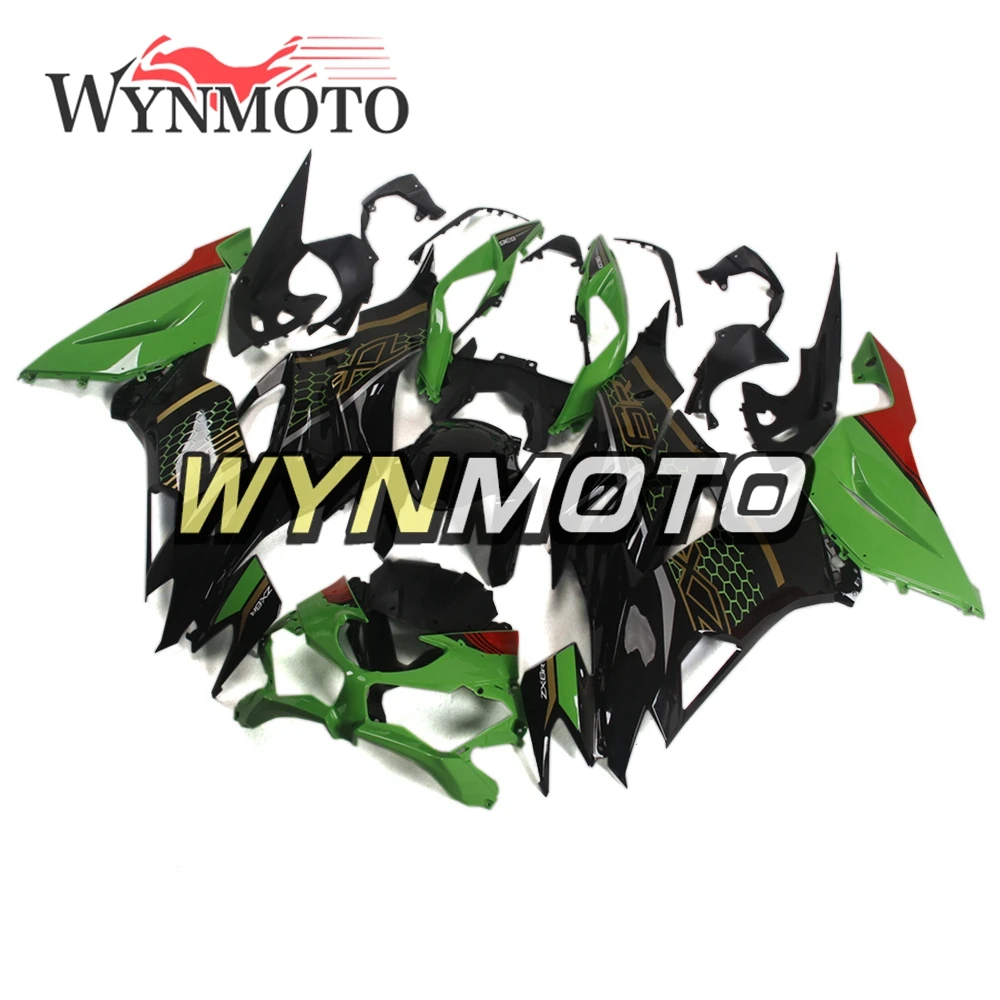 

Обтекатели 2018 2019 ZX6R, полный комплект обтекателей для Kawasaki ZX-6R 636 2018 2019, кузов из АБС-пластика, глянцевый, зеленый, черный