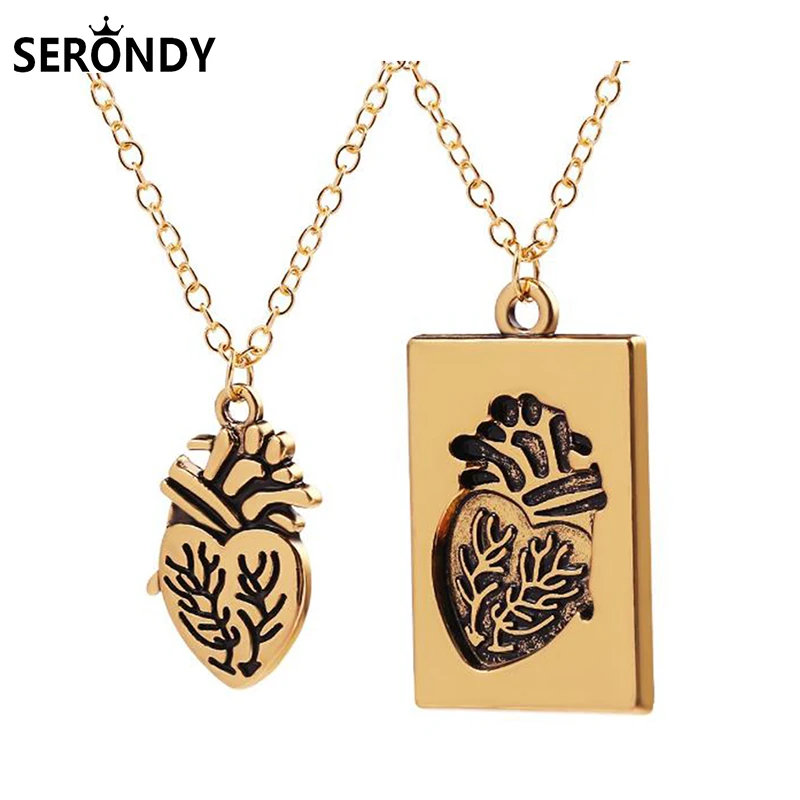 Сплав пара сердце модное колье ожерелье для женщин и мужчин ювелирные изделия 2020