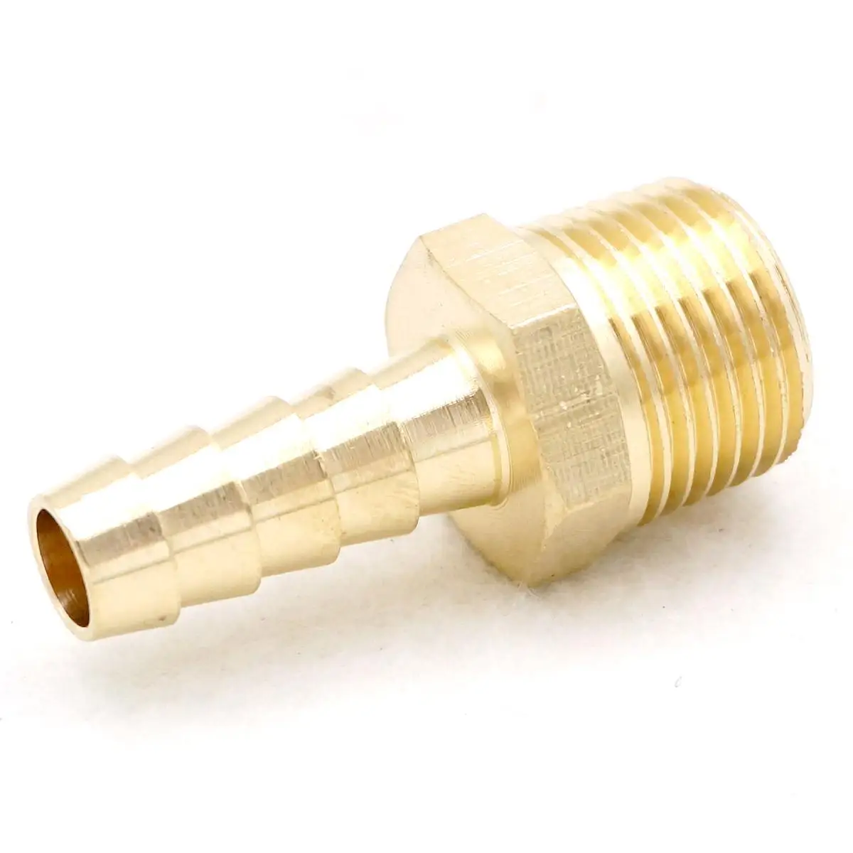 Латунный топливный фитинг с хвостовиком для шланга 3/8 дюйма NPT штекер x 5/16 адаптер