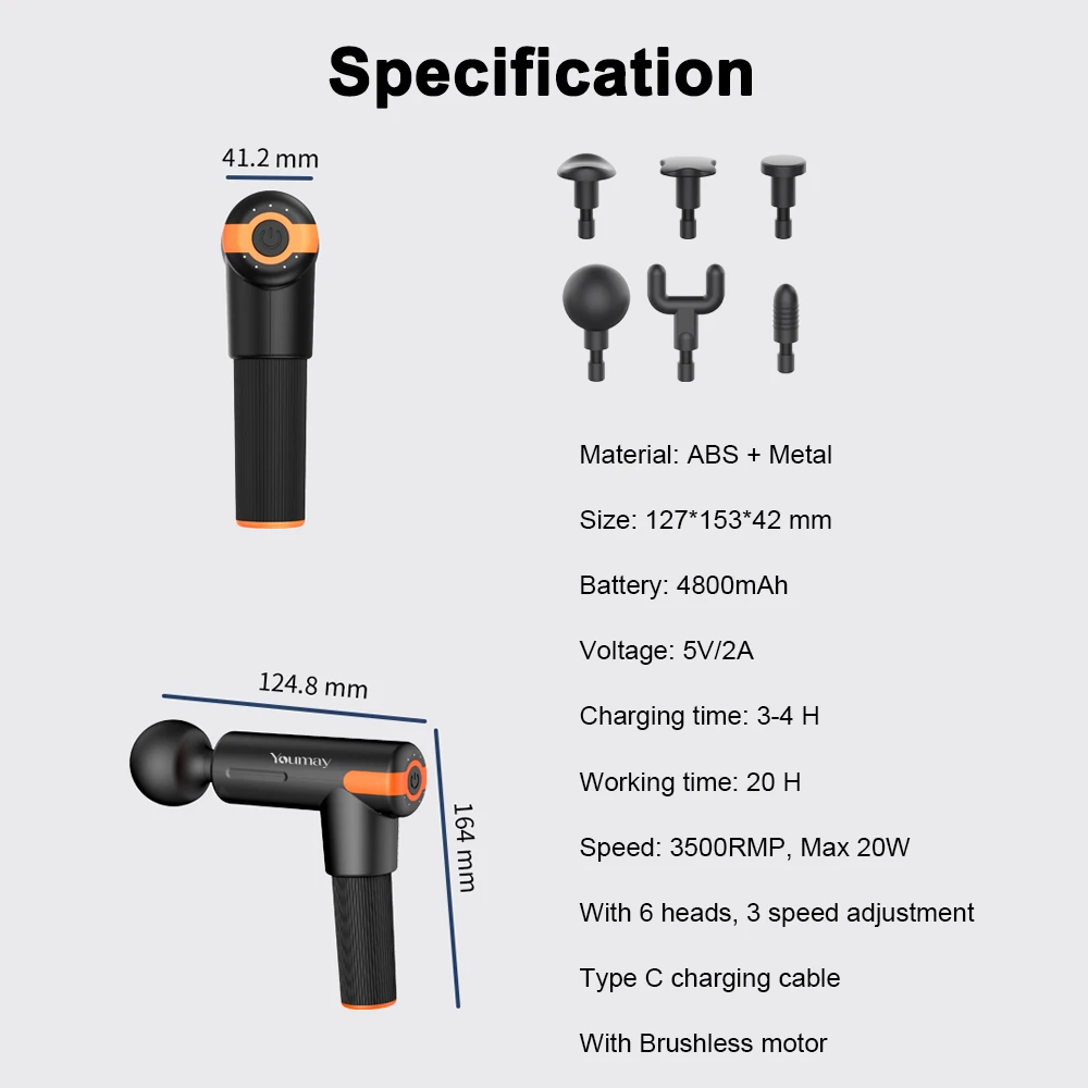 

Youmay Mini Massage Gun Electric Muscle Massager Deep Tissue Body Relaxation Pain Relief Fascia Gun Shaping Slimming