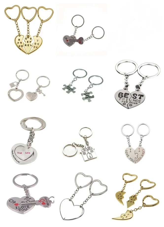 1 комплект брелок для пары модное ювелирное изделие подарок девушек друзей в виде