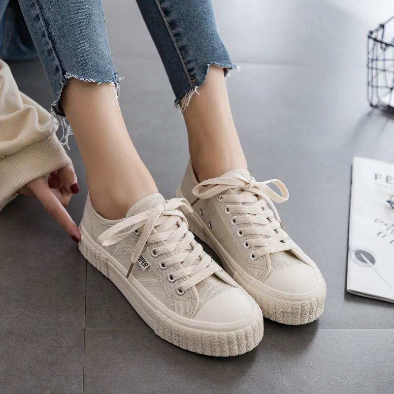 

Women Canvas Shoes 2021 New Fashion Women's Sneakers Spring Trend Casual Vulcanized Shoes Female Flats Chaussure Femme Summer