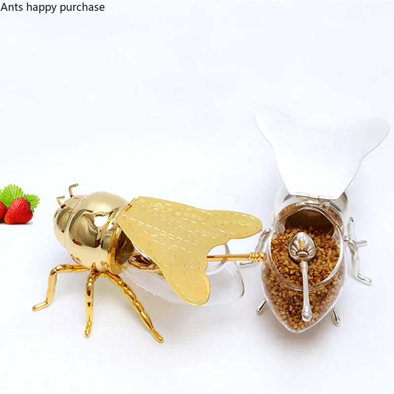 Европейский стиль стеклянный золотой Лебедь в форме пчелы кухонные