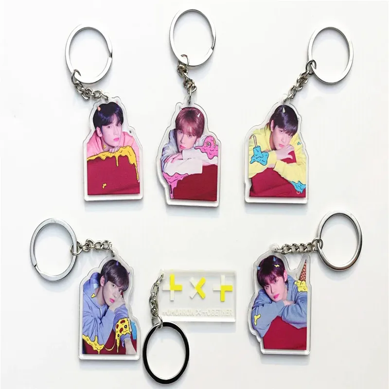

KPOP 1PCS TXT Key Ring Keychains Fans Collection Pendant Bag Decoration Accessories Gifts U6