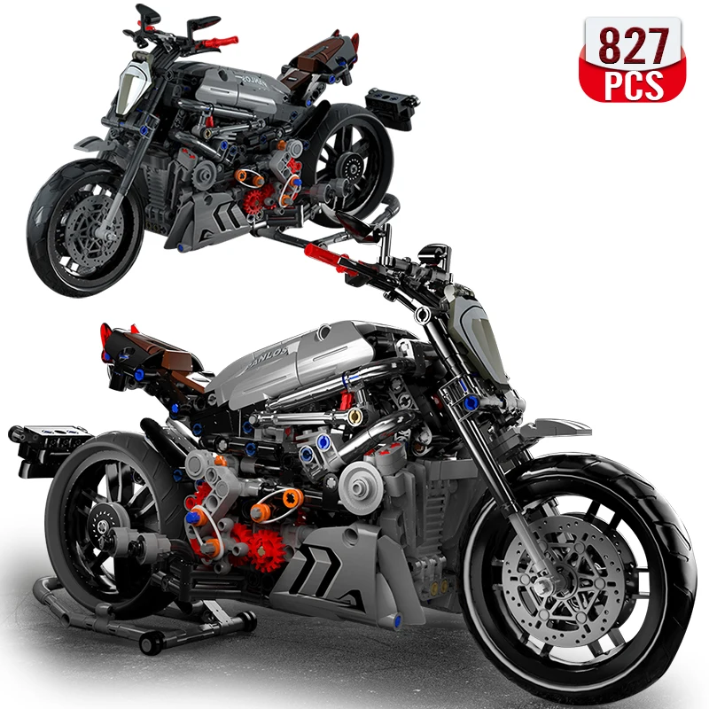 Технический эксперт Мотогонки улица локомотив модель строительные блоки DIY