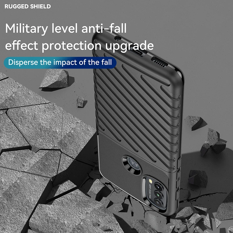 Rugged Fiber Cover For Motorola Moto E40 Case Full Cover Back Case For Moto E40 Case For Moto E40 E30 G60 G30 G20 G10 G100 G50