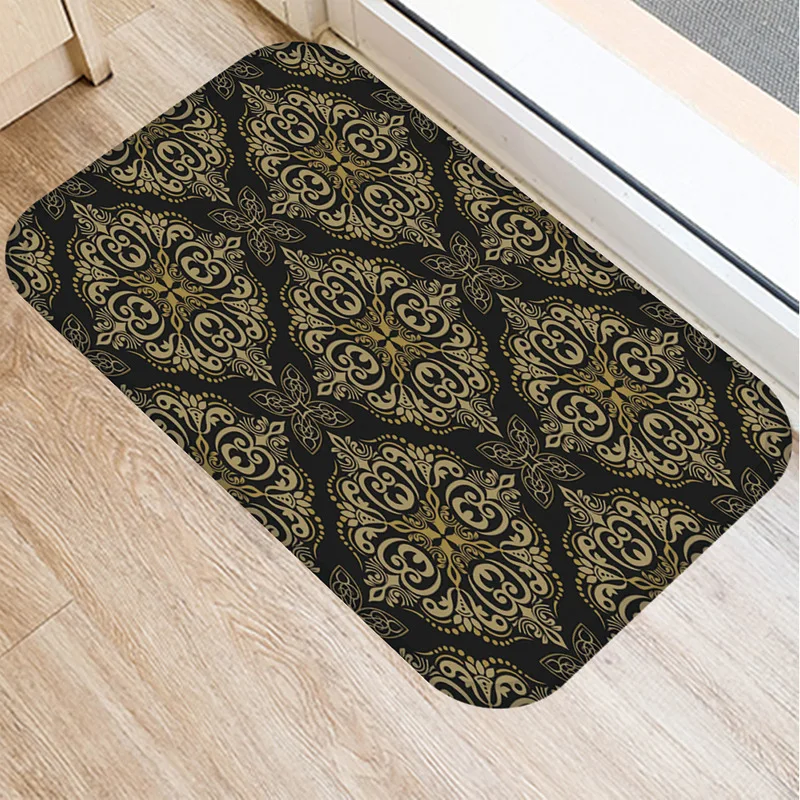 Напольный коврик в национальном стиле фланелевый абсорбирующий для входной