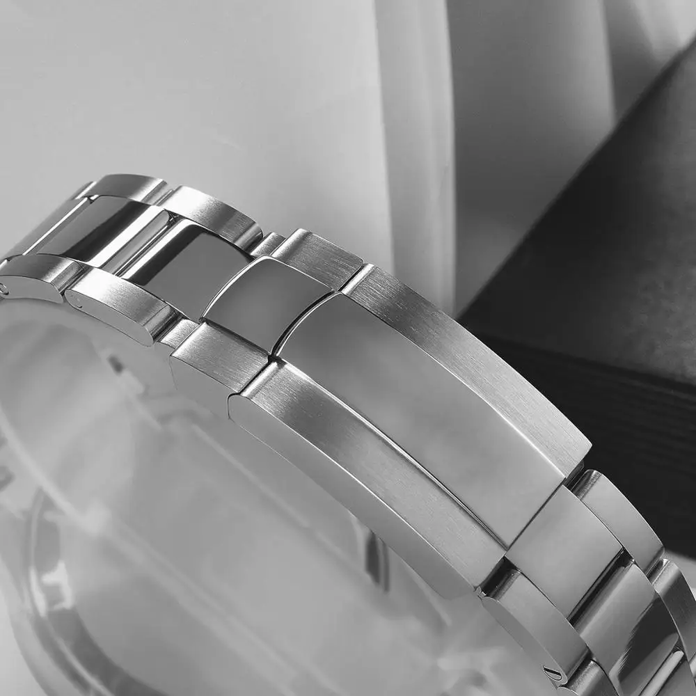 

San Martin Men's Stainless Steel Quartz Chronograph Watch Ronda 5040 F Sapphire Crystal 10ATM Classic Dress Formal Wrist watches