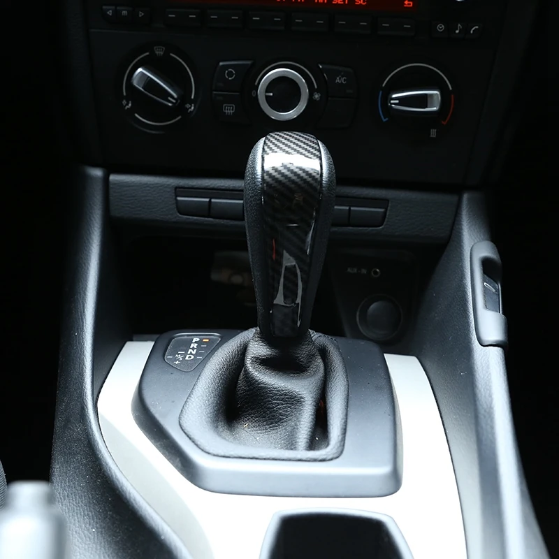 Для Bmw E90 E92 E93 E87 3 серии 2005-2012 углеродное волокно Цвет Abs ручка переключения передач