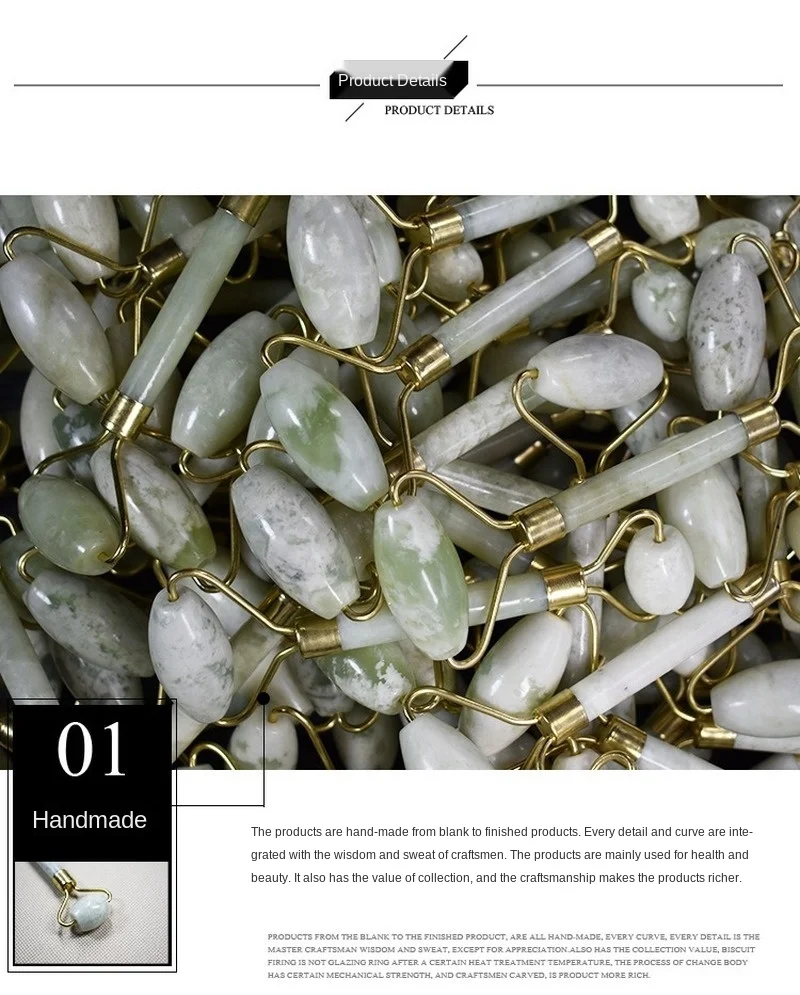 

1pcs High Quality Women Man Face Body Head Neck Foot Nature Beauty Tool Massage Jade Roller Good for The Health Foot Massager