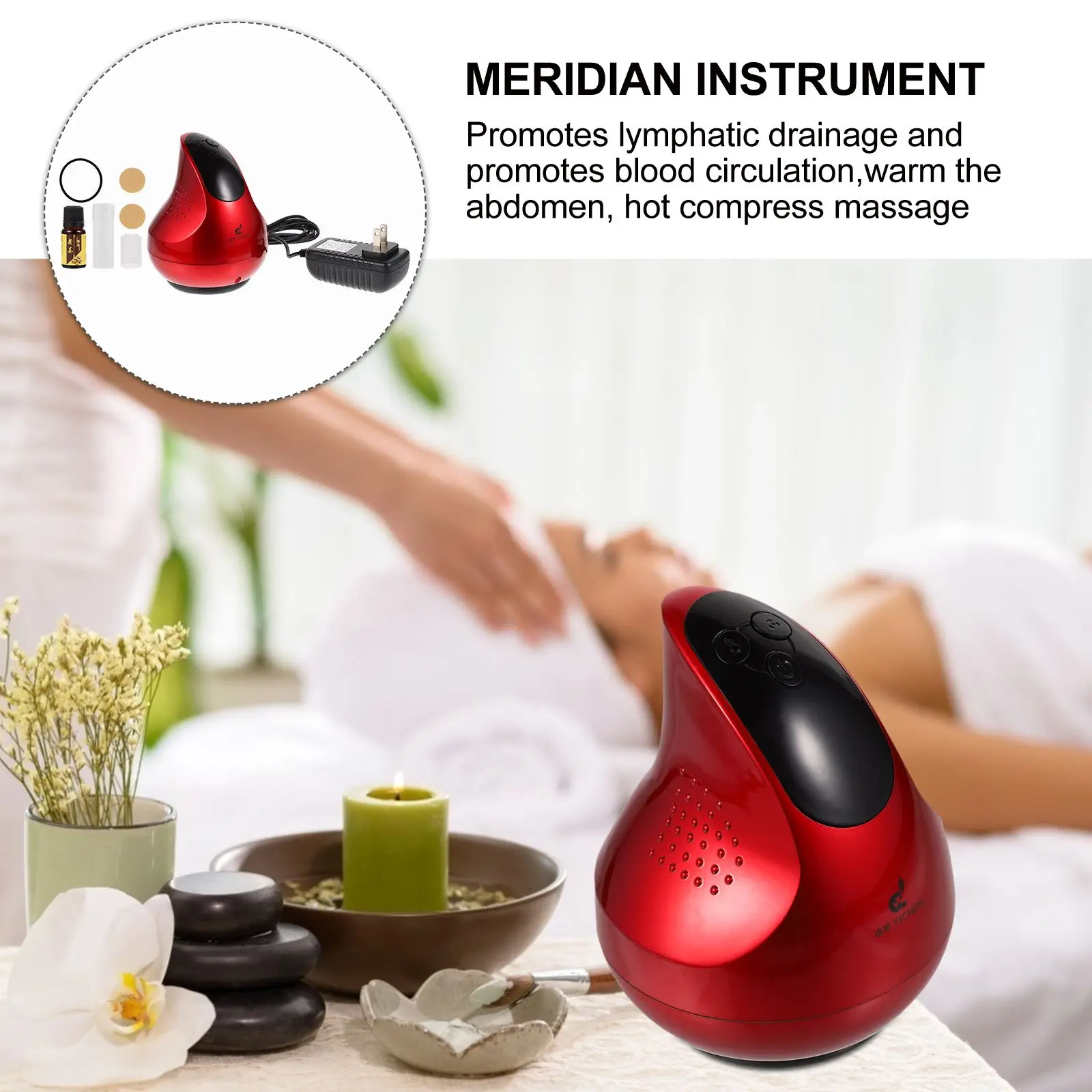 

1 Set Electric Body Massager Scraping Instrument Machine Cupping (US Plug)