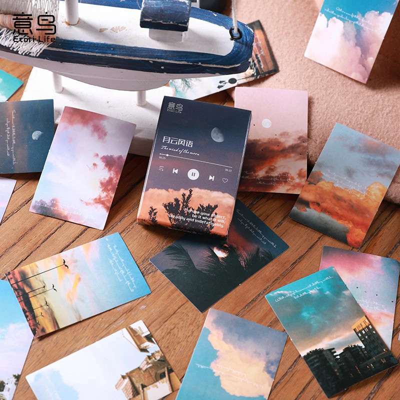 

30 Pcs/Box Dusk sky Decorative Stickers Scrapbooking diy Stick Label Diary Stationery Album Journal scenery Sticker