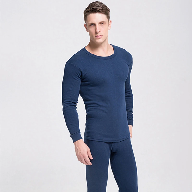 

2020 Men Thermal Underwear Long Johns Men Autumn Winter Tops+Pants 2 piece Set Keep Warm Thick Plus Size L-2XL Termica Homem