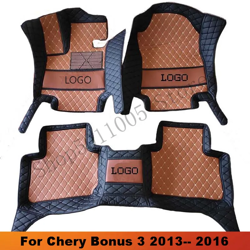 

Car Floor Mats For Chery Bonus 3 2013 2014 2015 2016 Car Accessories Interiors Covers Rugs interior parts Car Mats