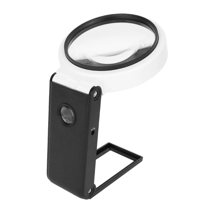 

6X 25X Folding Desktop Magnifying Glass Reading Antique Jewelry Identification 203C
