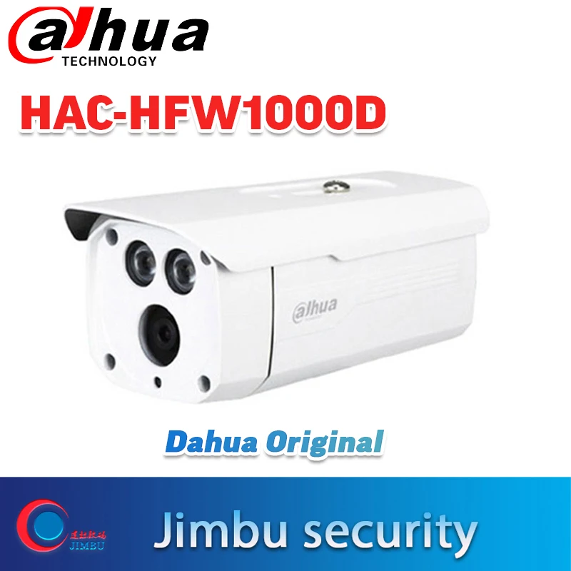 Оригинал Dahua 1mp пуля HDCVI камеры HAC HFW1000D IR80m водонепроницаемый для наружных работ с