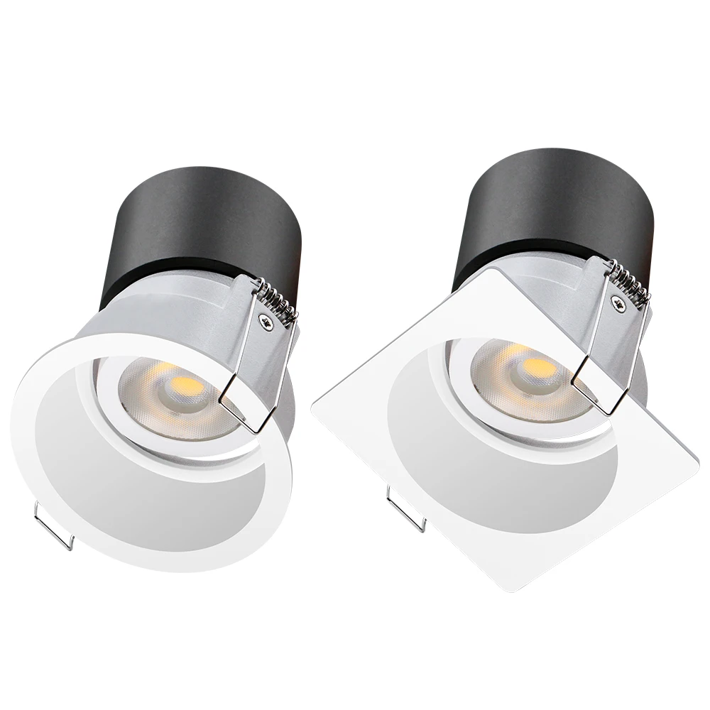 Антибликовый светодиодный встраиваемый светильник современный регулируемый