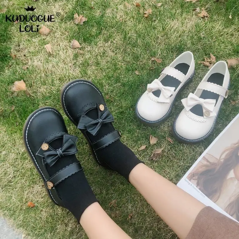 Женские туфли в стиле &quotЛолита&quot кавайные женские с закрытым носком оксфорды