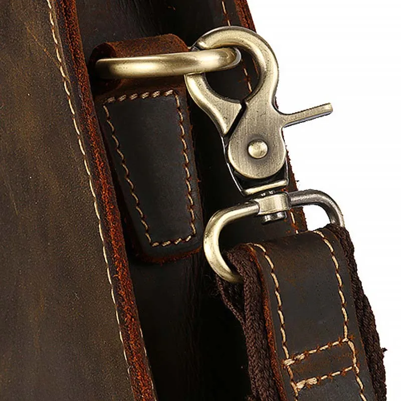 AETOO мужская сумка кожаная на одно плечо Вертикальная квадратная Ретро простая