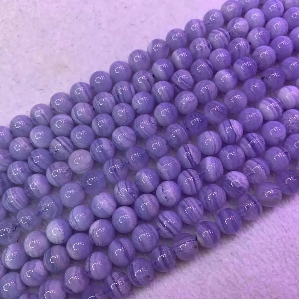 

natural Brazil blue lace chalcedony/agate beads natural stone beads DIY loose beads for jewelry making strand 15" wholesale !