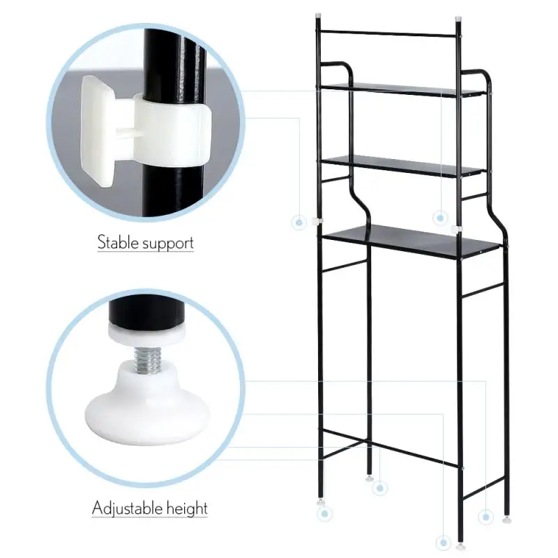 Полки для ванной комнаты стойка стиральной машины Компактная напольная полка
