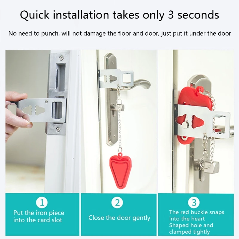 Y1UD дверной замок для домашней безопасности без перфорации портативные дверные