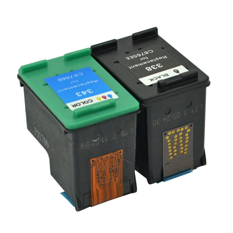 2020 новые совместимые чернильные картриджи для HP 338 343 BK CL Deskjet 6540 6520 6840 460c 1500 9800 |