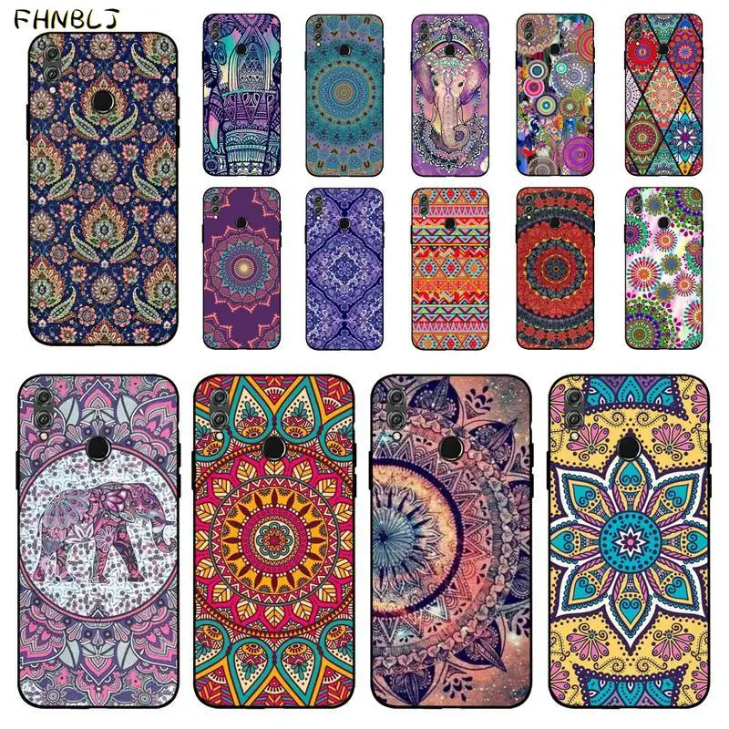 FHNBLJ Мандала модный принт Мягкий Силиконовый ТПУ чехол для телефона Huawei Honor 8x9 10 20 V