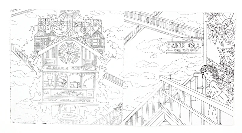1 PCS New 24 Pages Time Travel Coloring Book For Children Adult Relieve Stress Kill Graffiti Painting Drawing Art Book|books for children|coloring