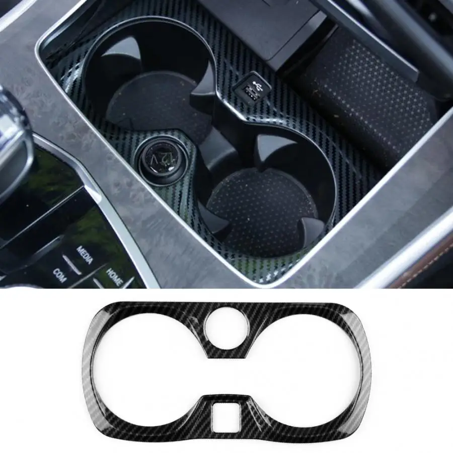 Текстура из углеродного волокна ABS левый Центральный держатель стакана для воды