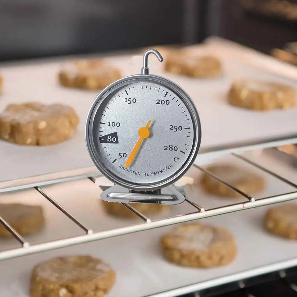 

New Stainless Steel Oven Thermometer Hang Or Stand Large Dial Baking BBQ Cooking Meat Food Temperature Measurement