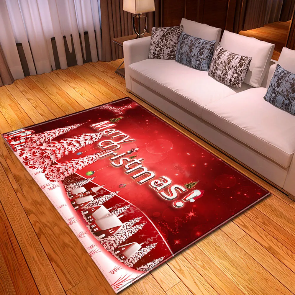 

Carpet Living Room Christmas Home Bedroom Mat For Children Hallway Bedside Decoration Floor Carpet Kids Room Anti-Slip Large Rug