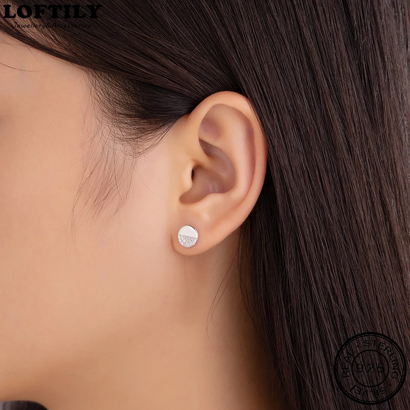 

Simple Fashion 925 Sterling Silver Lovely Geometric Women Stud Earrings Jewelry Birthday Silver Earrings Gift For Women Girl