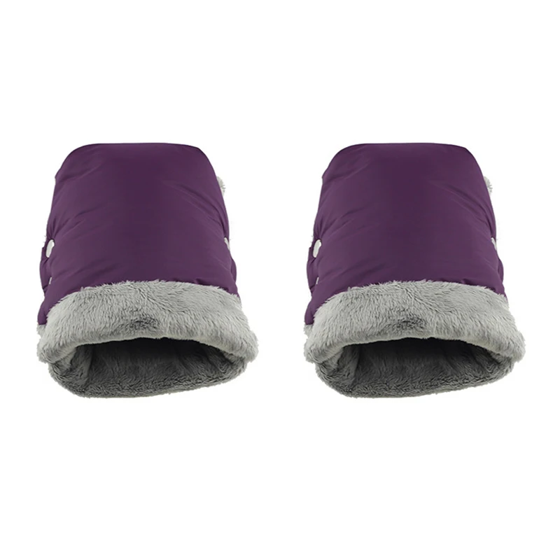 purple333 Детские зимние теплые варежки на коляску, коляска, муфта для рук, водонепроницаемый аксессуар для коляски, рукавица, детская коляска, клатч, тележка, толстые флисовые перчатки - Цвет: purple333