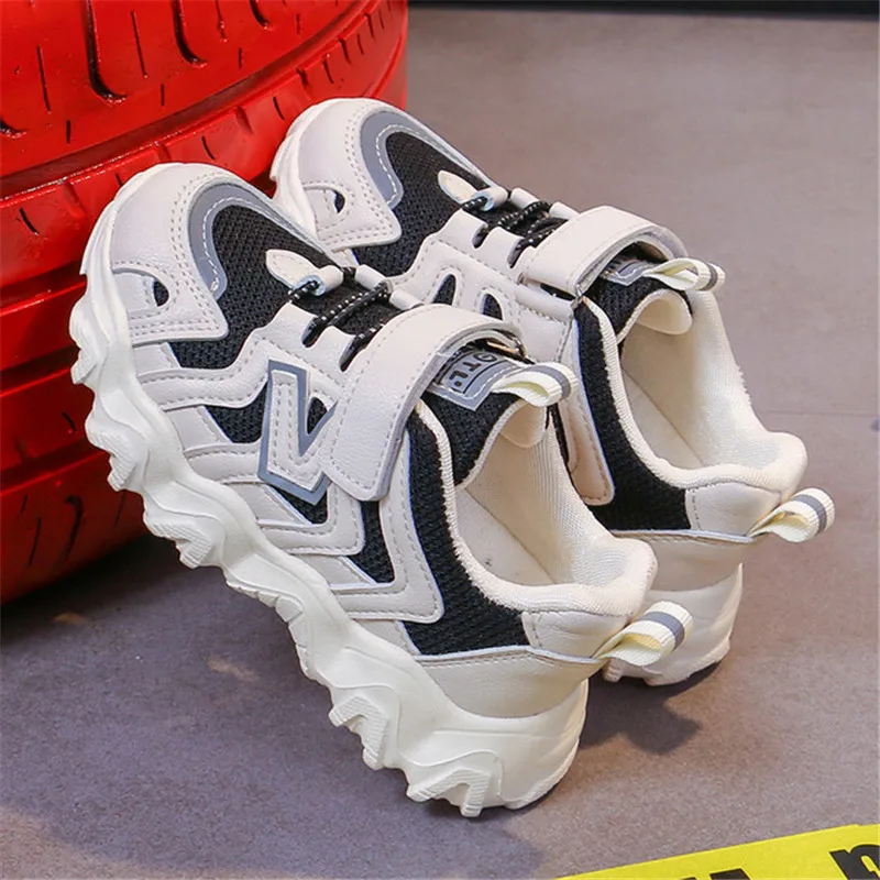 Детские кроссовки для мальчиков и девочек модная брендовая Повседневная дышащая