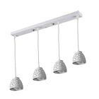 Потолочный светодиодный светильник, черный и белый корпус, комнатное освещение для столовой, гостиной, украшение с креплением на потолок с одной, тремя, четырьмя головками