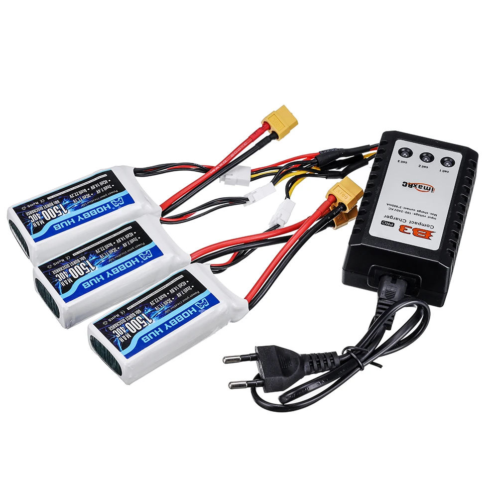 Аккумулятор Lipo 3S 11 1 В 1500 мАч 40c для радиоуправляемой машинки лодки дрона запасные
