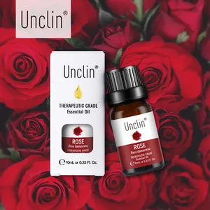 Очищающее эфирное масло розы Unclin 10 мл, увлажнитель, диффузор свежести лаванда; Жасмин, сандаловое дерево, пачули, ароматические эфирные масла