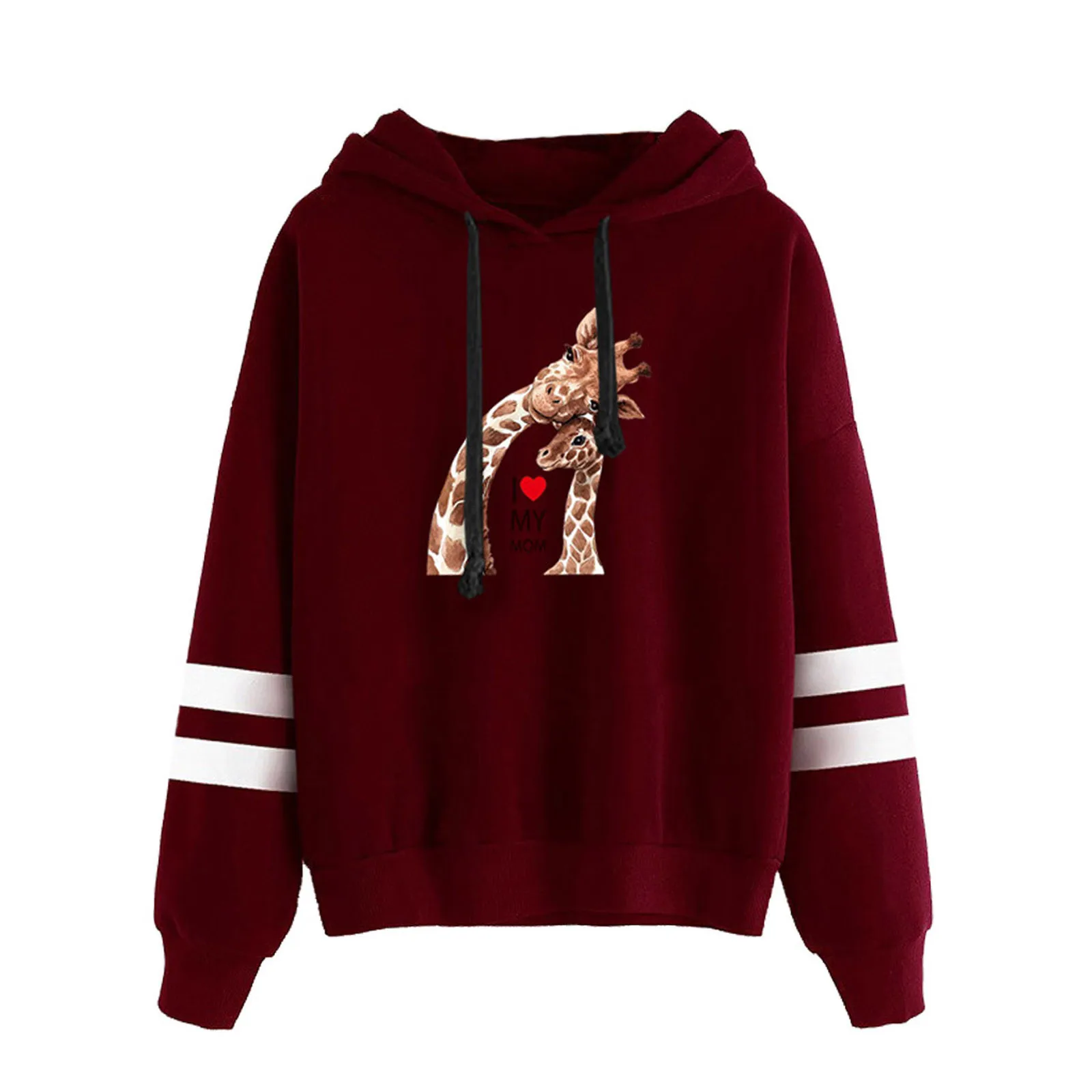 Hot Hoodie Women Sweetshirts Animal Print Candy Color Casual Long Sleeves Pullover Hoodies Sudaderas Para Mujer Толстовки