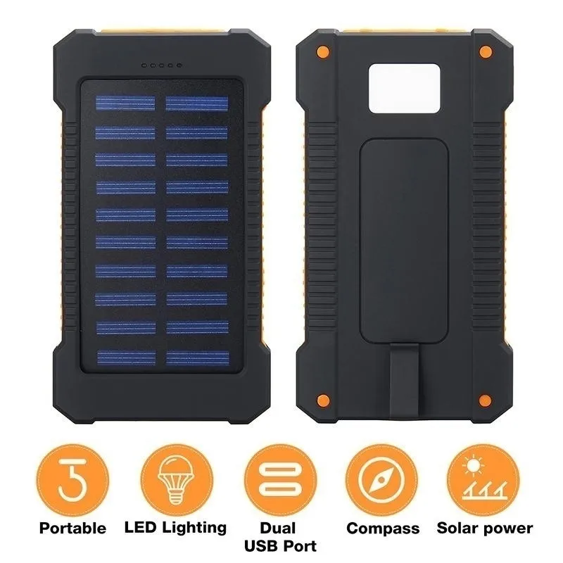 2021 30000mah solar power bank portable large capacity fast charging outdoor travel smartphone charger for samsung xiaomi iphone free global shipping