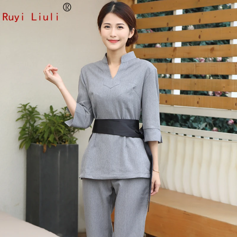 Новая рабочая одежда для спа салона красоты на осень и зиму косметологическая