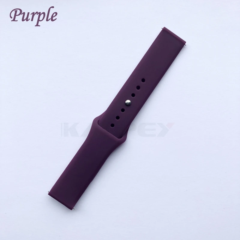 Фиолетовый Силиконовый ремешок для часов Ремешок Для Xiaomi Huami Amazfit GTS Смарт-часы ремешок для Amazfit GTR 42 мм Браслет спортивный сменный Браслет - Цвет: Фиолетовый