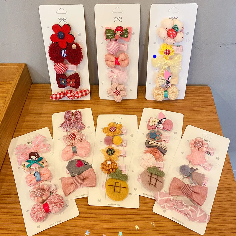 

Милые кружевные детские заколки с бантом, милые Мультяшные животные, Детские блестящие Цветочные заколки в клетку для девочек, головной убо...