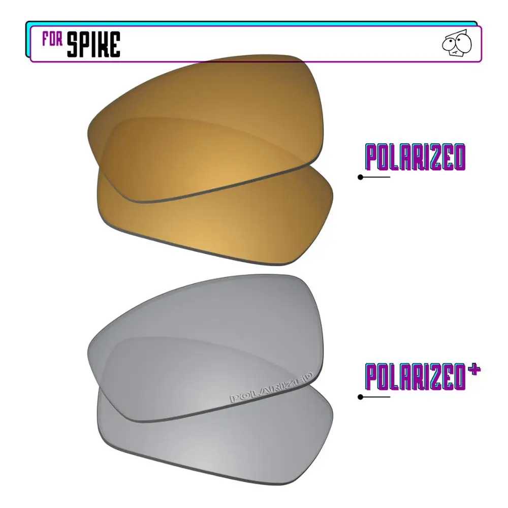 EZReplace Polarized Replacement Lenses for - Oakley Spike Sunglasses - Sir P Plus-GunmetalP