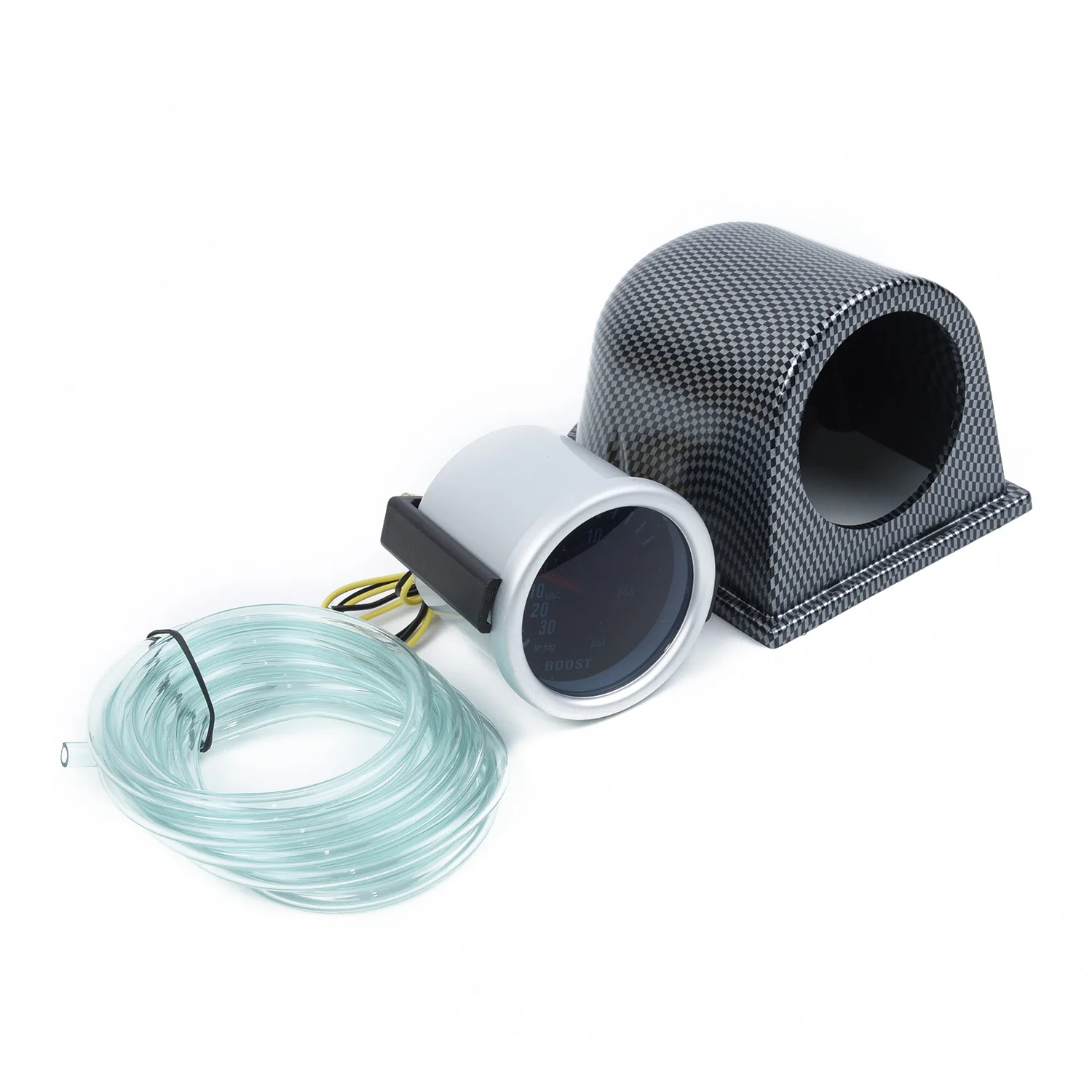 2 дюйма 55 мм Turbo Boost белый светильник Авто IN HG фунтов на квадратный метр с стойка