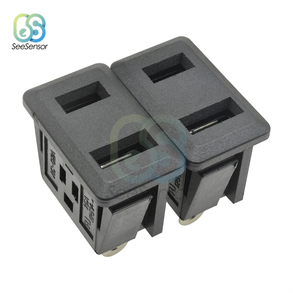 5 шт. AC 15A 125V 2 Pin US Plug Панель Крепление розетка питания черный | Обустройство дома