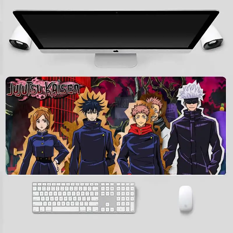 

Jujutsu Kaisen hot Natural Rubber Gaming mousepad Desk Mat X XL XXL Non-slip Cushion Thickness 2mm LockEdge equal LE