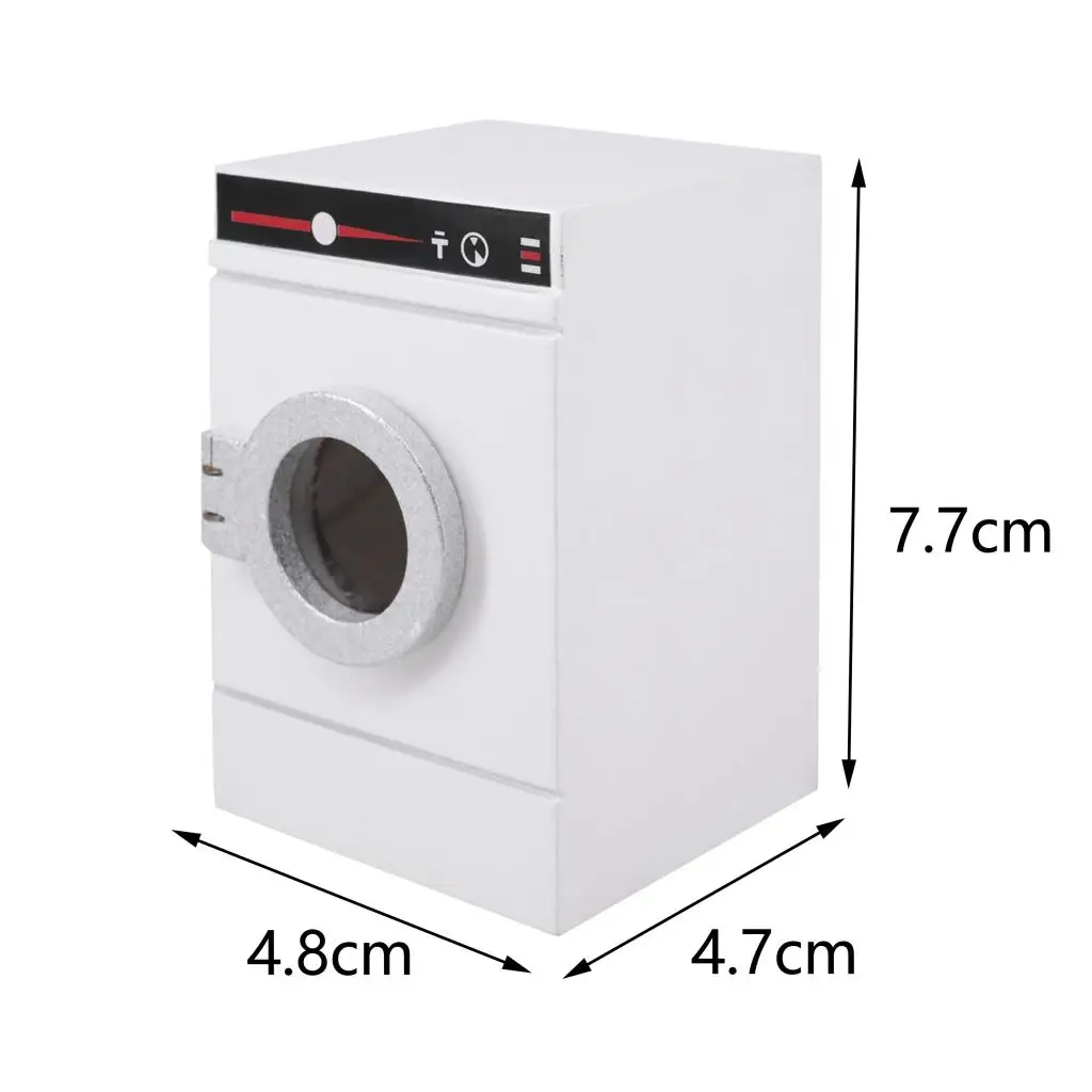 

Dollhouse Miniature 1/12 Scale White Washing Machine Dollhouse Furniture