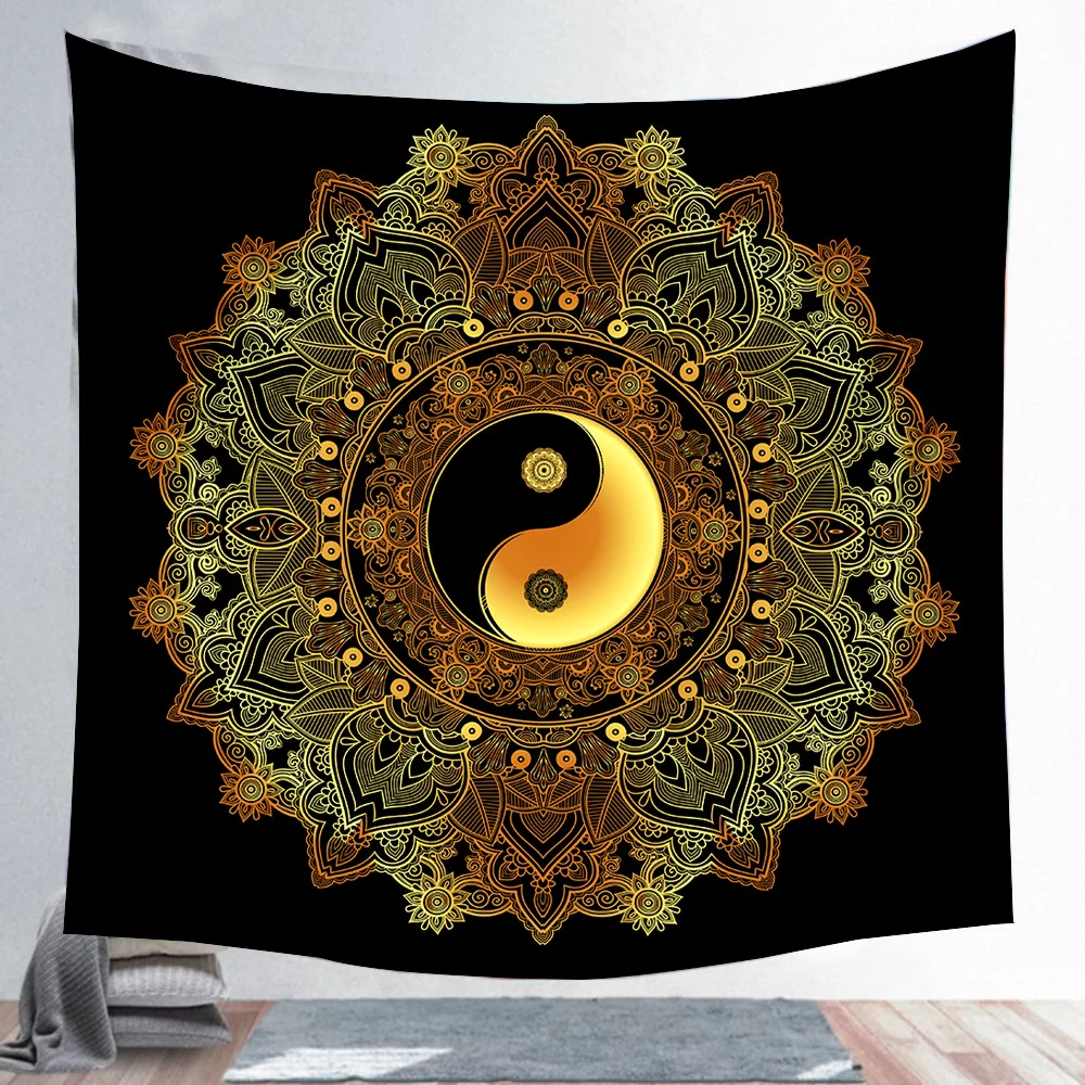 Гобелен в стиле мандалы Инь Янь Сплетница настенное кружевное украшение